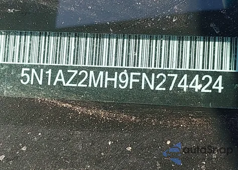 2015 Nissan Murano Sl from USA, damaged, VIN 5N1AZ2MH9FN274424